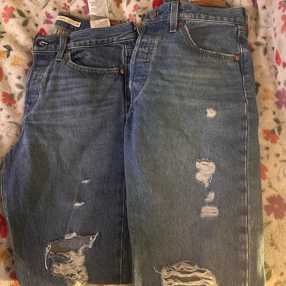 Levi’s Distressed Blue Jeans